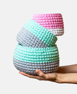 knitted basket